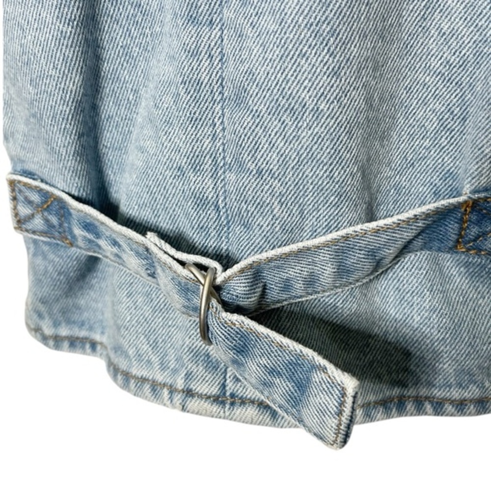 Rollas Dallas Women’s Large Light Wash Denim Vest Cropped Button Front Y2K - Picture 6 of 10